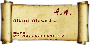 Albini Alexandra névjegykártya
