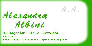 alexandra albini business card
